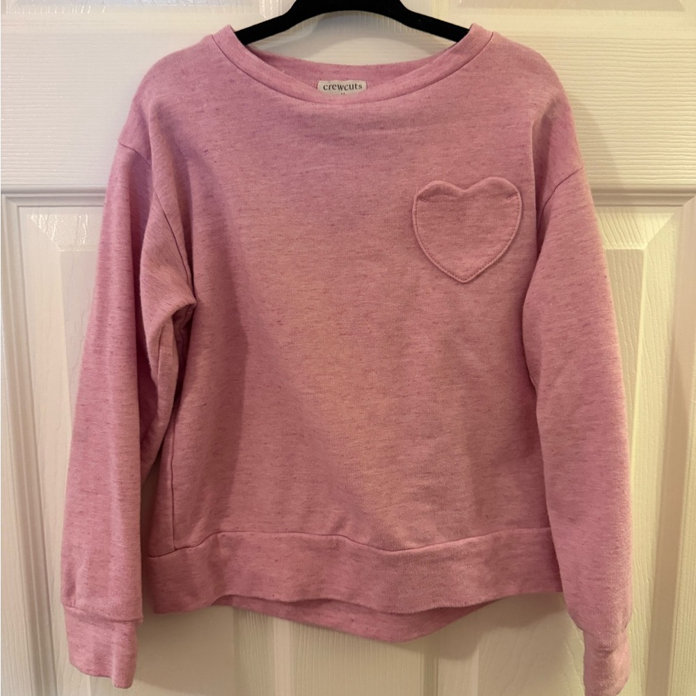 Crewcuts Pink Heart Pullover
